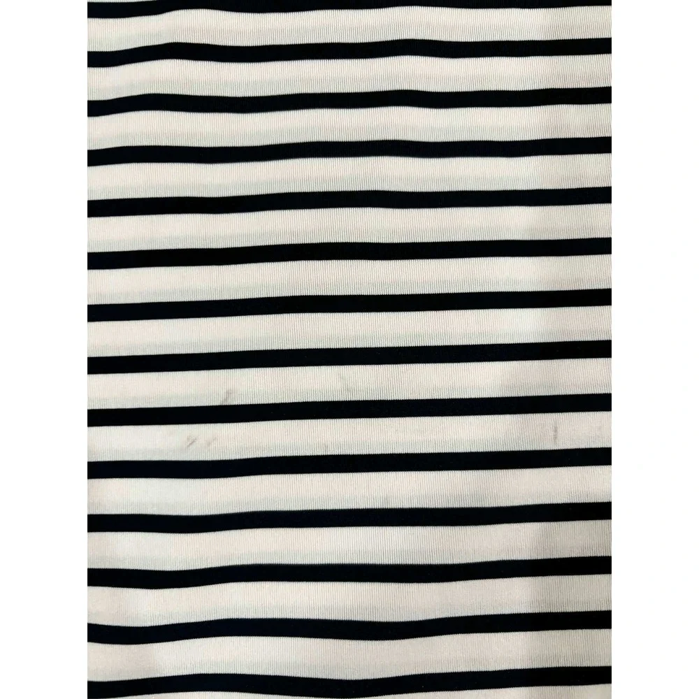 FootJoy Mens Performance Golf Polo Shirt Navy White Striped‎ Short Sleeve M